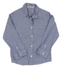 Světlemodrá pruhovaná vzorovaná košile H&M