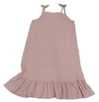 Svetloružové vzorované ľahké šaty H&M