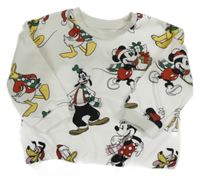 Biela mikina s Mickeym a Daisy Primark