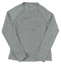 Sivé melírované spodné tričko Oxylane