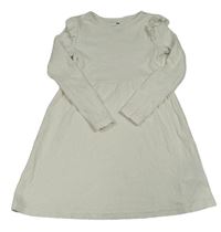 Bílé žebrované šaty H&M