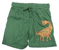 Zelené bavlnené kraťasy s dinosaurom H&M