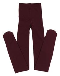 Mahagonové zateplené punčocháče