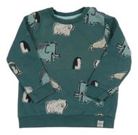 Zelená mikina so zvieratkami F&F