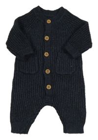 Tmavomodrý pletený overal George
