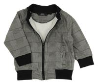 Čierno-biela kockovaná prepínaci mikina Next