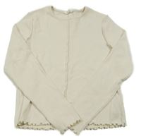 Béžové žebrované crop triko M&S