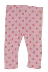 Ružové bodkovaná é legíny Gerber