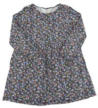 Čierno-farebné kvetované šaty H&M
