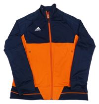 Tmavomodro-oranžová prepínaci športová mikina s logom Adidas