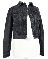 Dámska čierna rifľová crop bunda New Look