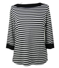 Dámské černo-bílé pruhované triko BHS 