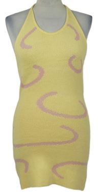 Dámské žluto-růžové vzorované pletené minišaty Shein 