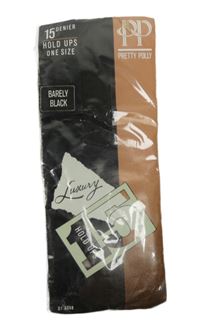 Nové - Dámské černé samodržící punčochy