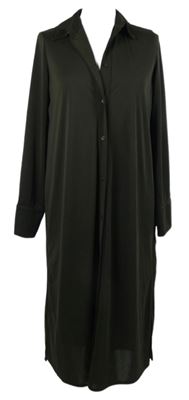 Dámské tmavohnědé košilové šaty H&M