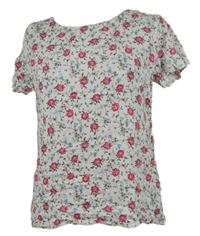 Dámská bílá kytičkovaná halenka Multiblu