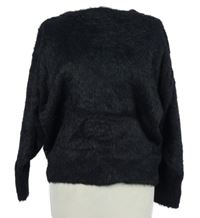 Dámský černý chlupatý svetr F&F