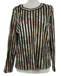 Dámské černo-barevné pruhované triko Sommermann