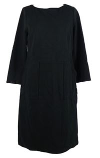 Dámské černé žebrované teplákové šaty Boden 