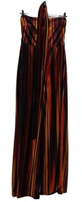 Dámský černo-červený pruhovaný sametový kalhotový overal New Look 