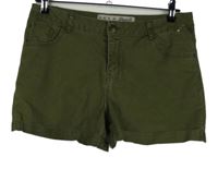 Dámské khaki riflové kraťasy Denim 