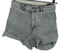 Dámské šedé riflové plísňové riflové kraťasy H&M