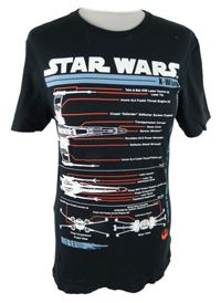 Pánske čierne tričko s potiskem Star Wars