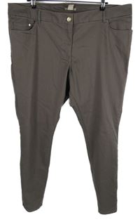 Dámske hnedé skinny elastické rifle H&M vel. 54