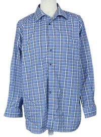 Pánská modro-bílá kostkovaná košile vel. 56