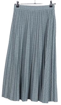 Dámska sivá kockovaná plisovaná midi sukňa TU