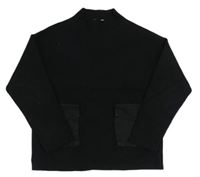 Čierny ľahký sveter s vreckami Zara