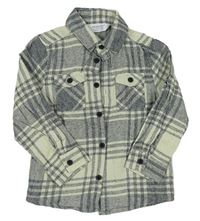 Tmavomodro-smotanová kockovaná košeľa Primark