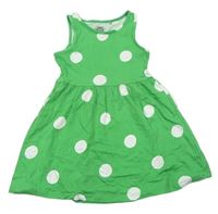 Zelené bodkovaná é bavlnené šaty F&F