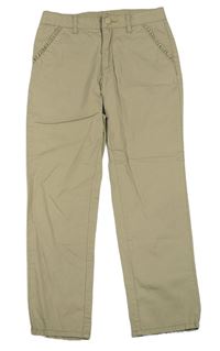 Béžové plátěné chino kalhoty H&M