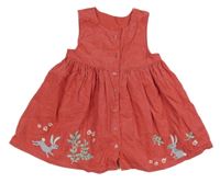 Růžové manšestové šaty s obrázky M&S