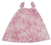 Ružovo-žlté froté šaty F&F