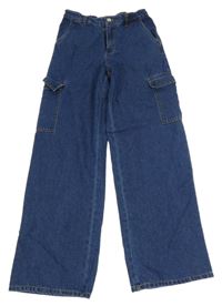 Modré široké rifle s kapsami Name it 