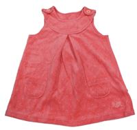 Ružové zamatové šaty s bodkami Debenhams