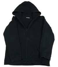 Černá propínací mikina s kapucí Nutmeg