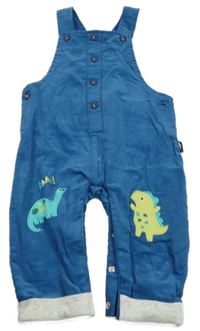 Modré na traké manšestráky s dinosaurami Mothercare