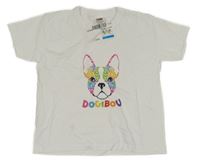 Biele tričko s psíkom Fruit of the Loom