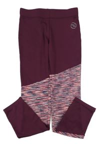 Vínovo-farebné športové legíny Yigga