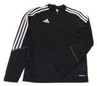 Čierna športová mikina s logom Adidas