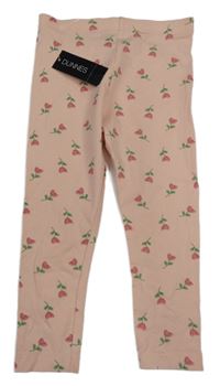 Nové - Růžové legíny s tulipány dunnes
