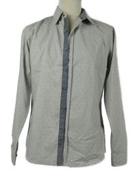 Pánská šedá košile se vzorem Onmen Design