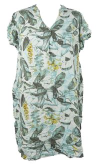 Dámska biela blúzková á tunika s listami Janina