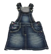 Tmavomodré rifľová sukňa s trakami S. Oliver