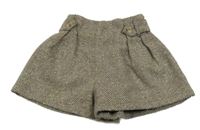 Běžovo-hnedé trblietavé kraťasy Primark