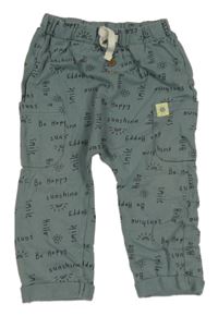 Sivé tepláky s nápismi Nutmeg