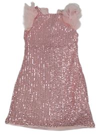 Růžové šaty s flitry Grace Karin